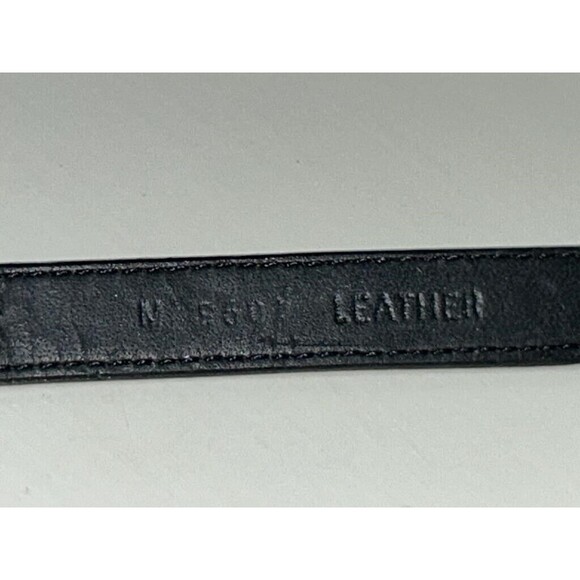 Vintage Womens Genuine Leather Black  Southwestern Silver Concho Belt 29\